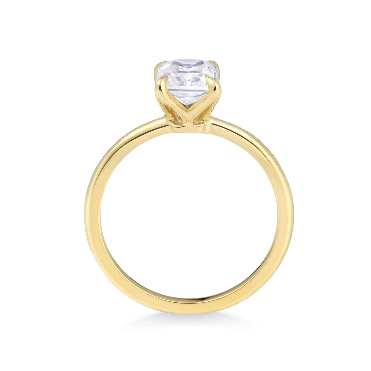 2mm Band Diamond Solitaire Ring – close-up detail