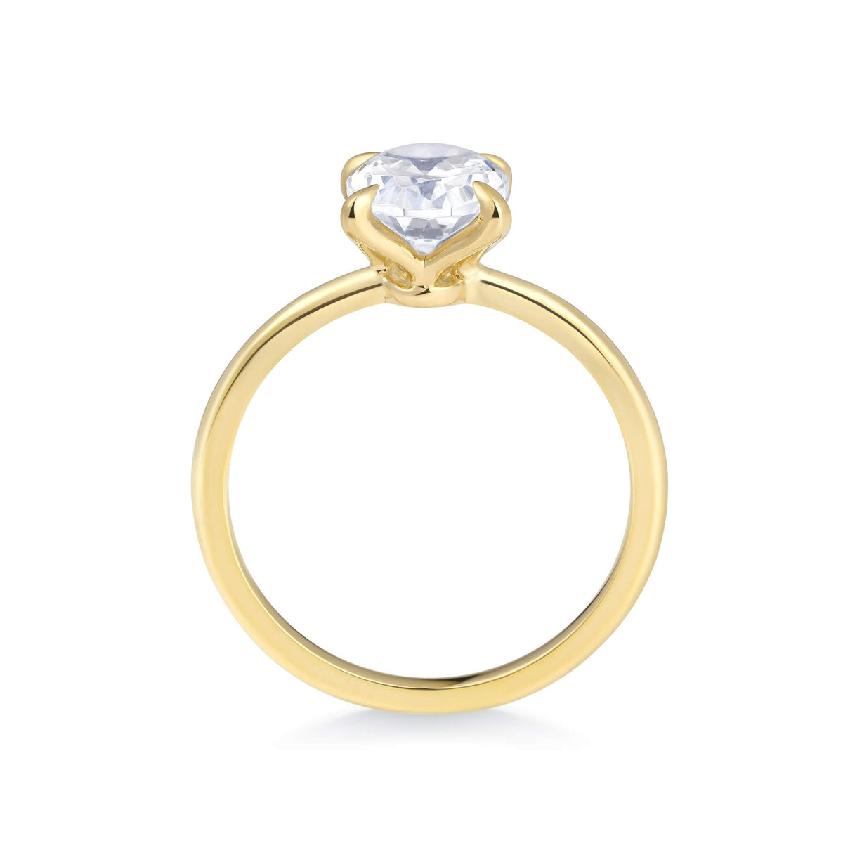 2mm Band Diamond Solitaire Ring – alternate angle