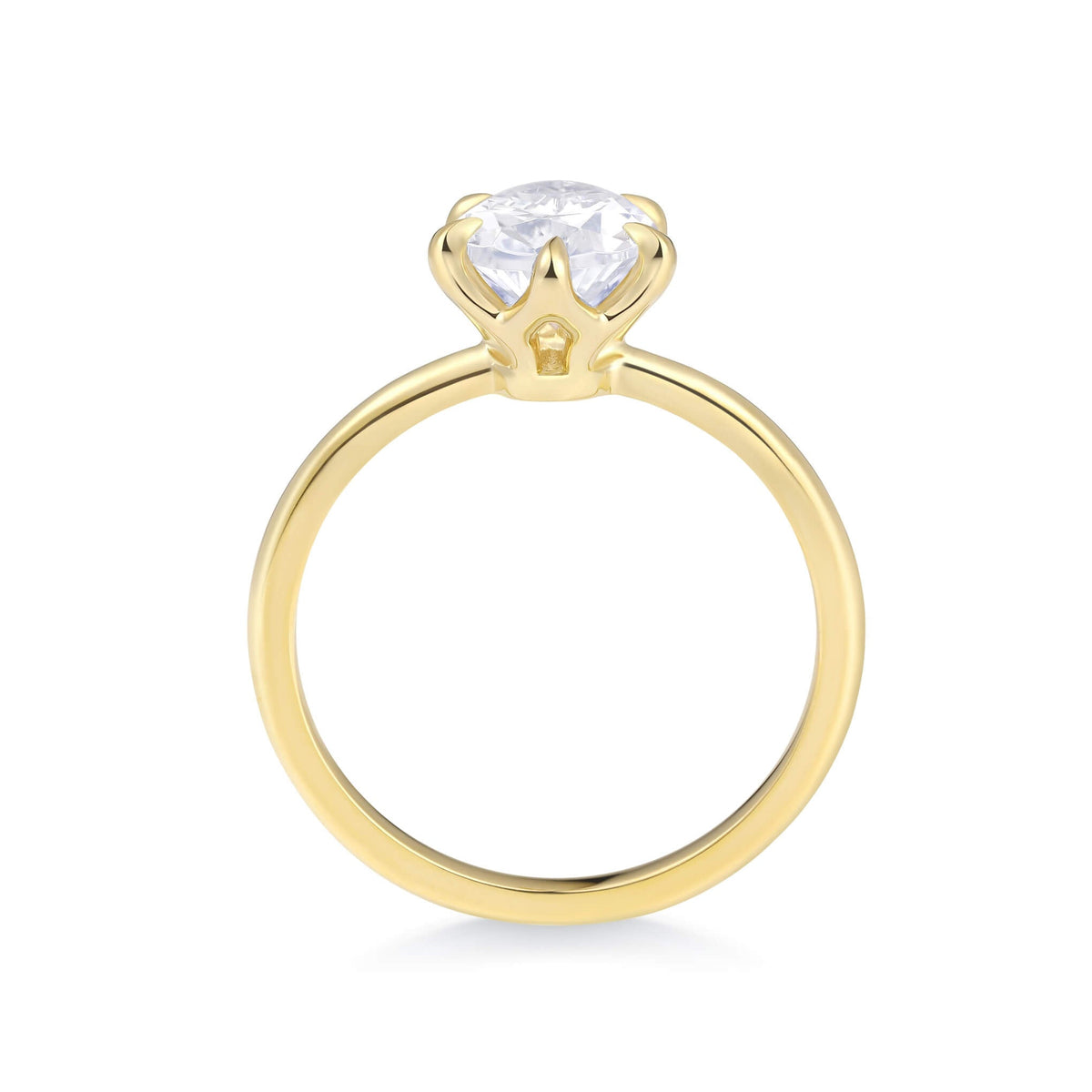 2mm Band Diamond Solitaire Ring – on-hand styling
