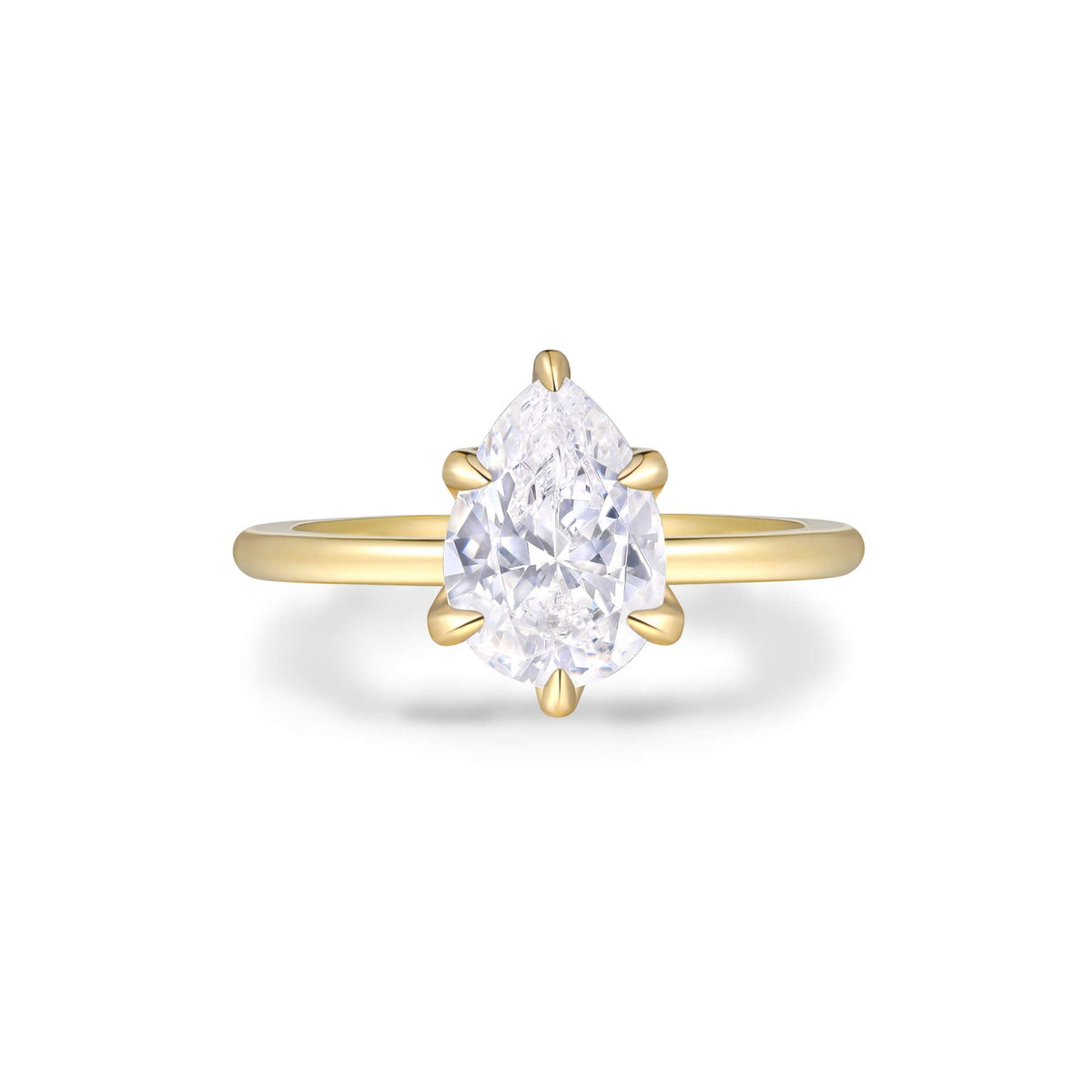 2mm Band Diamond Solitaire Ring – alternate angle
