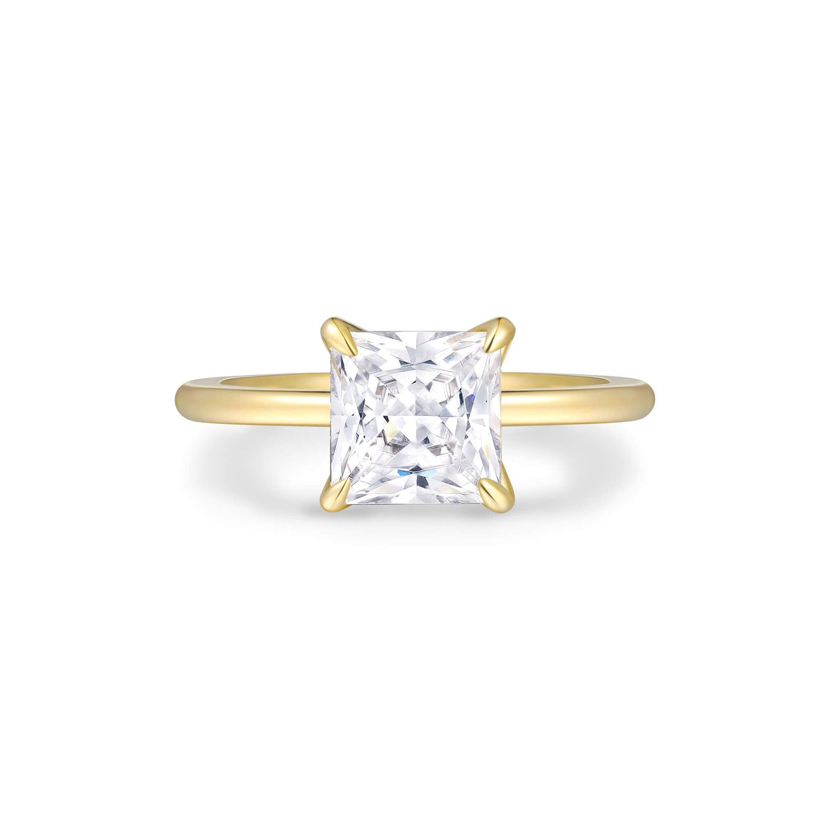 2mm Band Diamond Solitaire Ring – on-hand styling