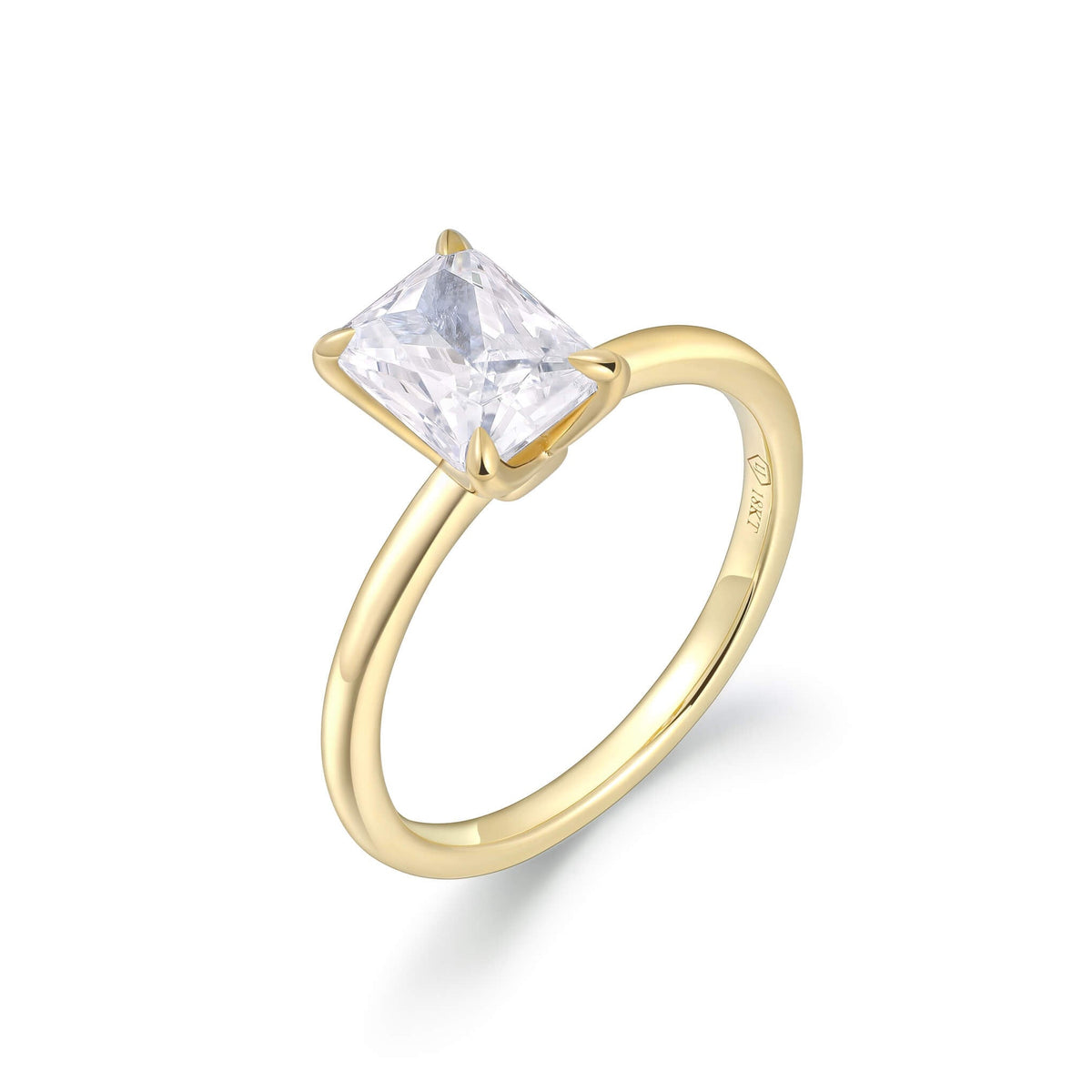 2mm Band Diamond Solitaire Ring – on-hand styling
