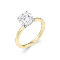 Two-Tone Hidden Halo Engagement Ring