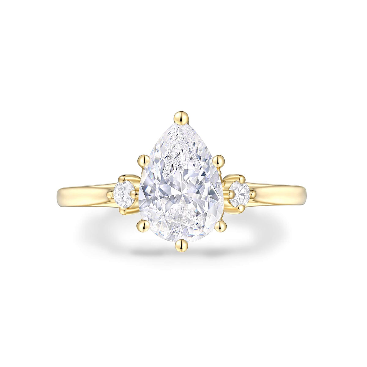 Marquise Three Stone Diamond Ring – close-up detail