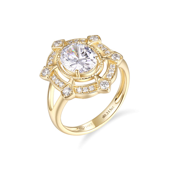Antique Halo Engagement Ring