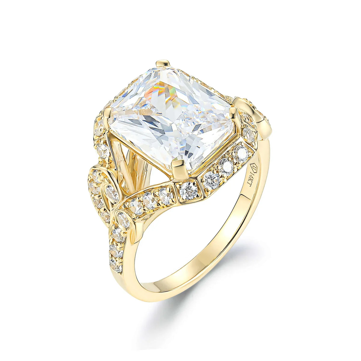 Corsica Diamond Halo Ring – front view